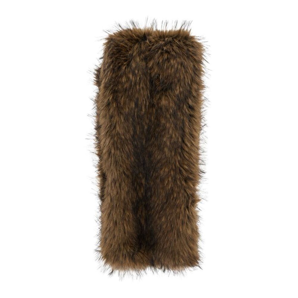 Bazar Deluxe Women Brown Scarf With Wraparound Design In Ecofur For Women